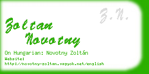 zoltan novotny business card